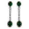 4.95ct.tw. Diamond And Emerald Earrings Four Oval Emeralds 3.38ct.tw. 18KWY DKE001192